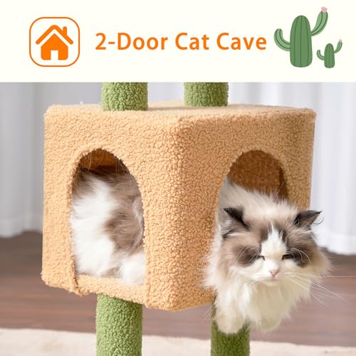 Heybly Cat Tree 39.4 Inches Tower Condo with Scratching Post for Indoor Cats F1156