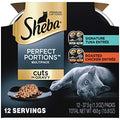 SHEBA PERFECT PORTIONS Cuts in Gravy Adult Wet Cat Food Trays (24 Count, 48 Servings), Gourmet Salmon Entrée, Easy Peel Twin-Pack Trays