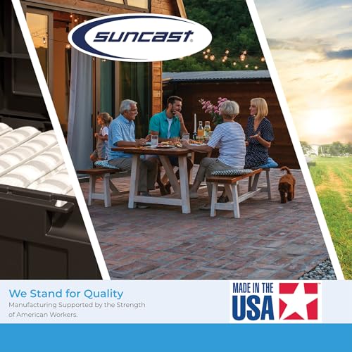 Suncast 54 Cubic Ft. Vertical Resin Outdoor Storage Shed with Lockable Double Doors C761295