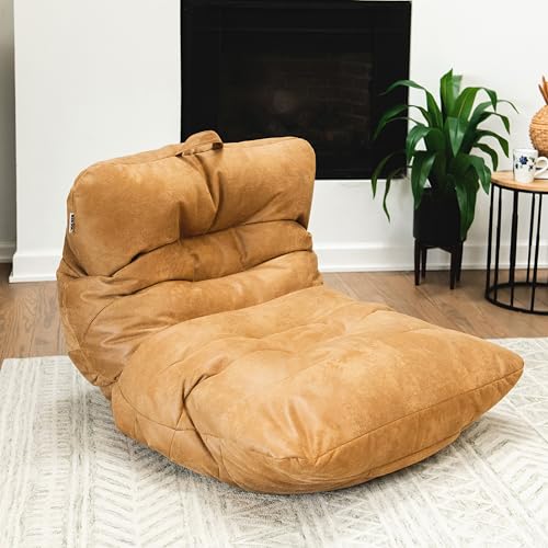 Big Joe Dorm Bean Bag Chair with Drink Holder, Black Smartmax, 3 ft Q1693