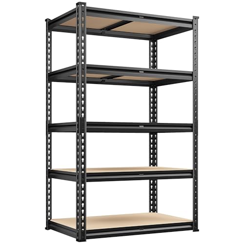 REIBII Storage Shelves 6 Tier Garage Shelving Heavy Duty Metal Shelving Loads 2250LBS Adjustable Metal Shelves for Warehouse Pantry Kitchen Closet 16" W x 16" D x 72" H