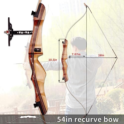 SOPOGER 54" Takedown Recurve Bow Archery Set for Adults Beginners L819