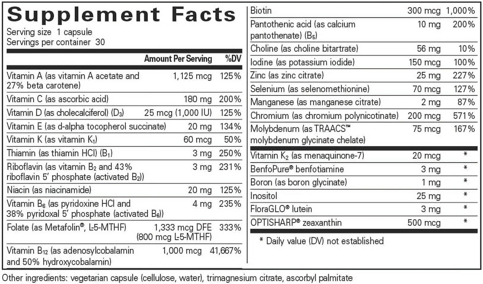 Pure Encapsulations PureGenomics Multivitamin, 30 Capsules V990880