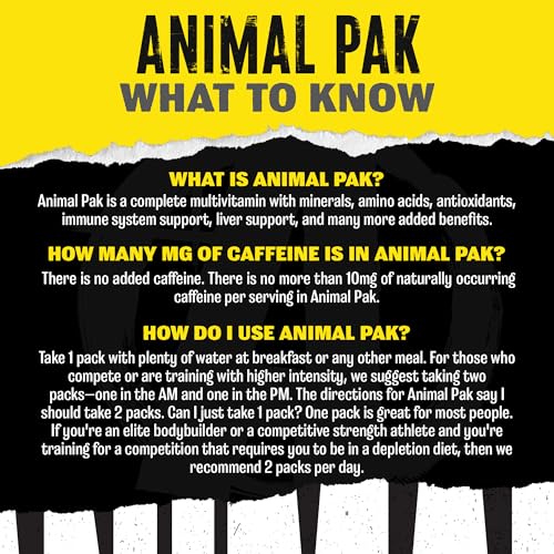 Animal Pak Daily Multivitamin & Supplement Pack for Men and Women, 30 Count F8200