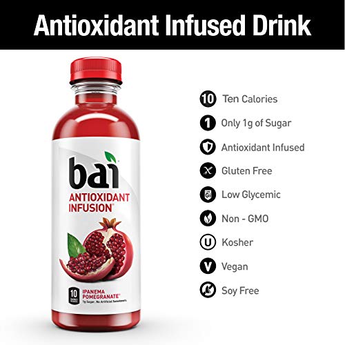 Bai Coconut Flavored Water, Molokai Coconut, 18 fl oz Bottles (Pack of 12) N9326