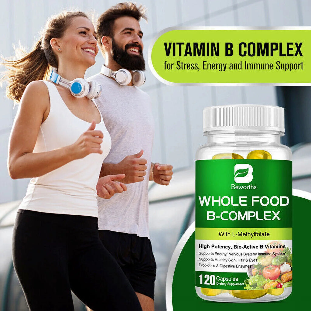 Whole Food B Complex Immune Support Pills 120 Capsules A770