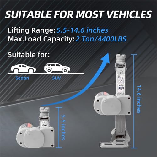 STANDTALL Electric Car Jack 3T 12V Scissor Floor Jack Set for Sedans and SUV Y29463