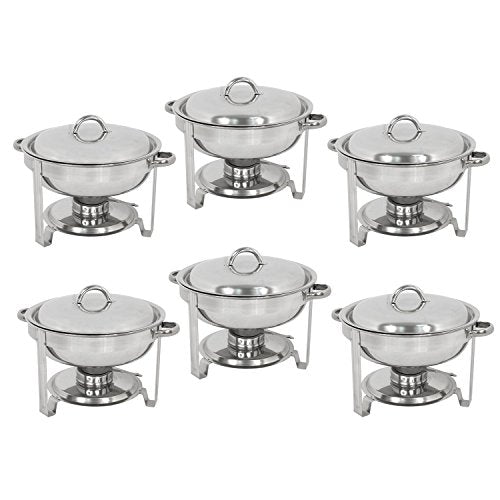 Upgraded 5 Qt Stainless Steel Chafing Dish Set of 2 with Food Pan and Lid H798792