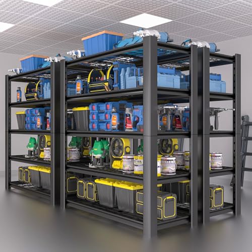 5-Tier Heavy Duty Garage Shelving Unit with Wire Shelves, 3000 LBS Capacity Metal Storage Rack F76801