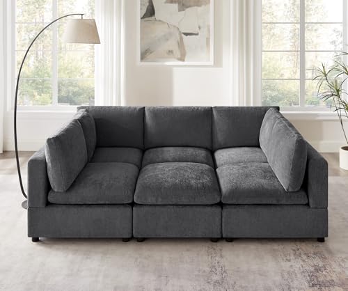Modular Sectional Sofa with Ottoman for Small Apartments U669203