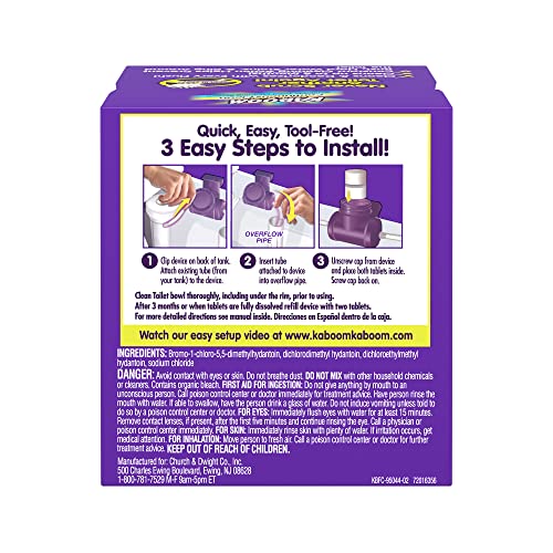 Kaboom Scrub Free Toilet Bowl Cleaner System with 2 Refills G97806