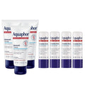 Aquaphor Skin Care Set, Healing Ointment, Body Moisturizer for Dry Skin 1.75 Oz Tube (Pack of 3) Lip Repair Stick Lip Balm Set, Soothes Dry Chapped Lips, 0.17 Oz (Pack of 4)