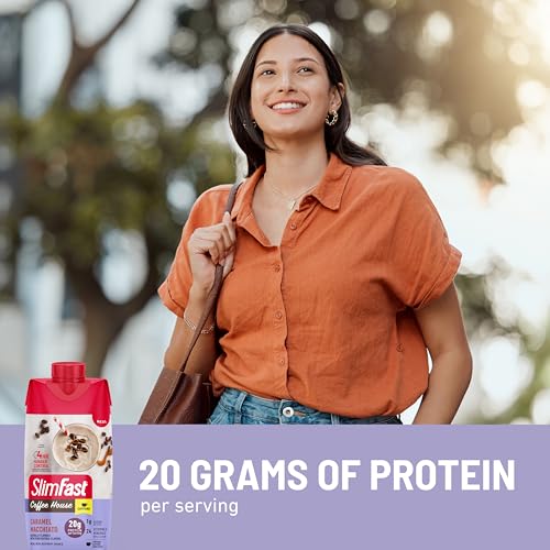SlimFast Protein Shake, Chocolate, 20g Protein, Meal Replacement, 12 Count R712103