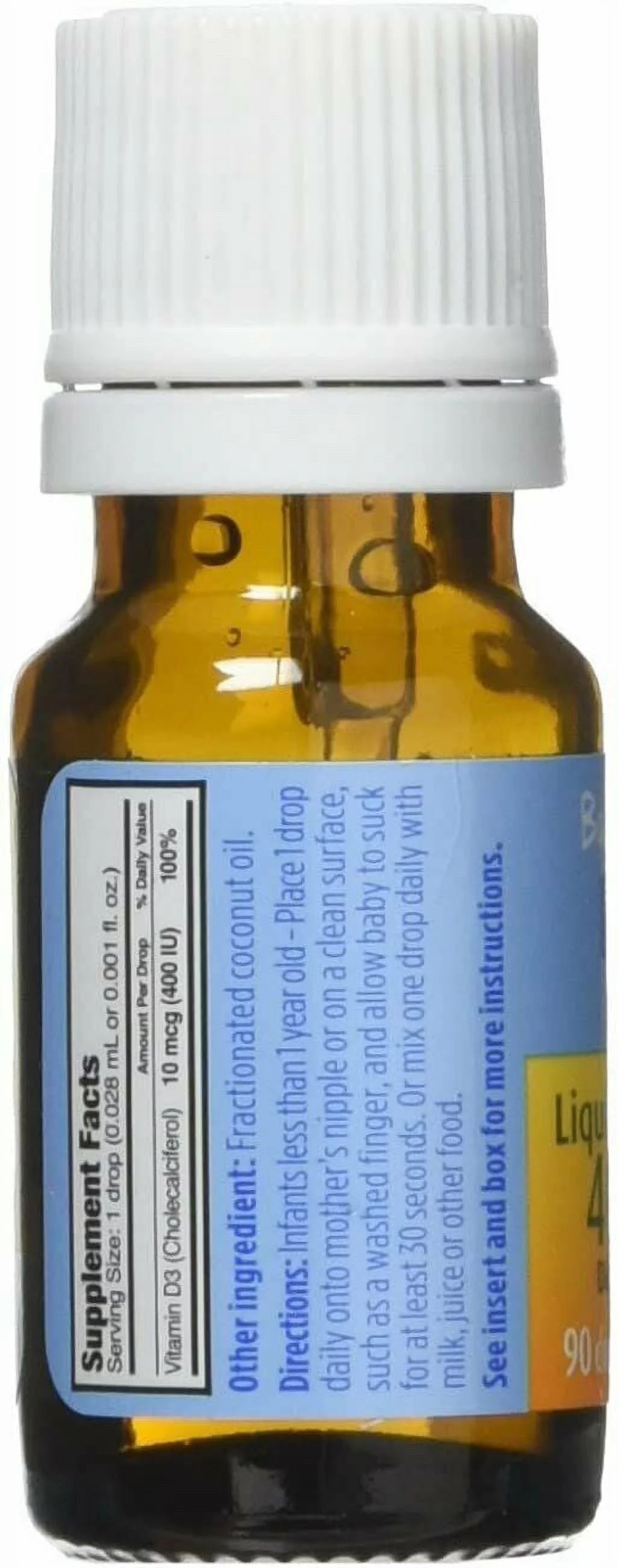 Ddrops Baby Liquid Vitamin D3 400 IU 2.5 mL (Pack of 4) Q20263