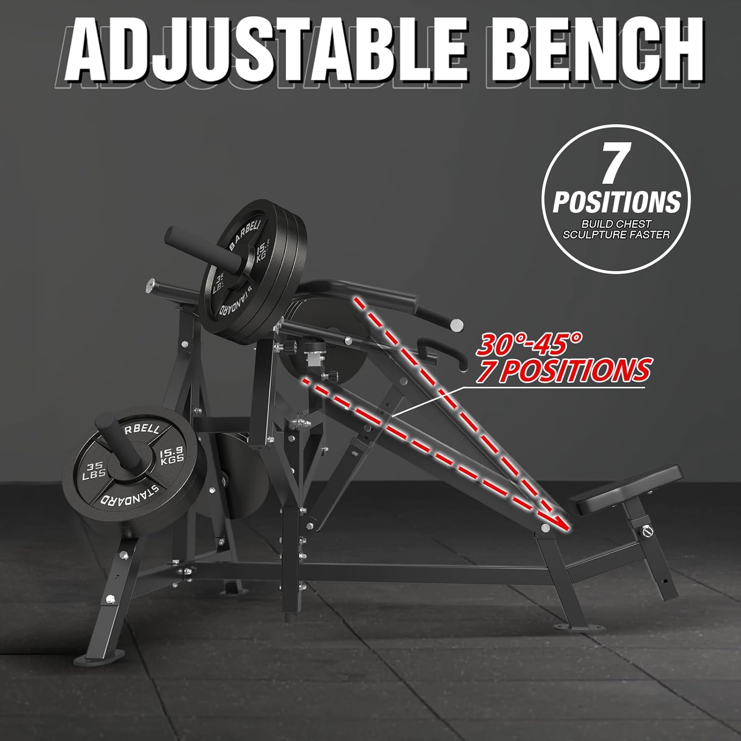 GMWD Chest Press Machine with Independent Converging Arms for Home Gym Y4530