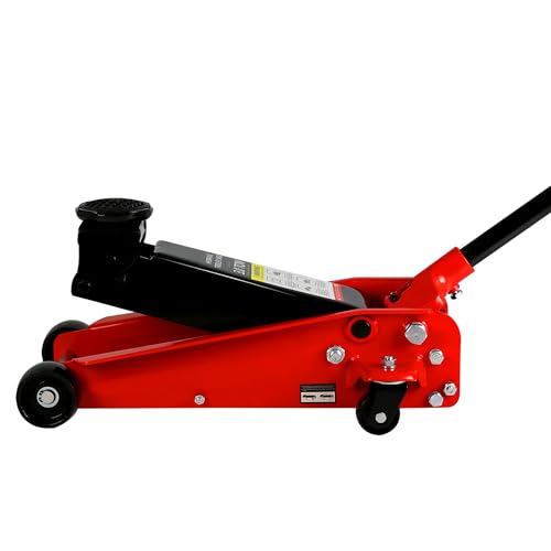 Pvillez Floor Jack, Heavy Duty Hydraulic Low Profile Steel Racing Jack, 2 Ton Capacity Blue H10635