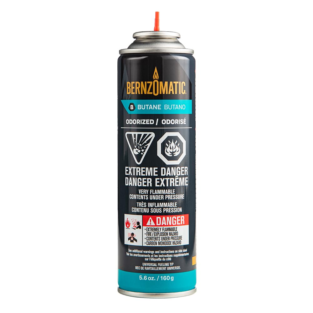 BernzOmatic Disposable Butane Cylinder Refills 5.6 oz, 12-Pack I21123