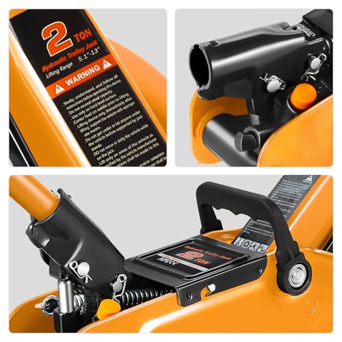 DNA MOTORING Floor Jack 3 Ton Low Profile Heavy Duty Hydraulic Car Jack, Black T11604