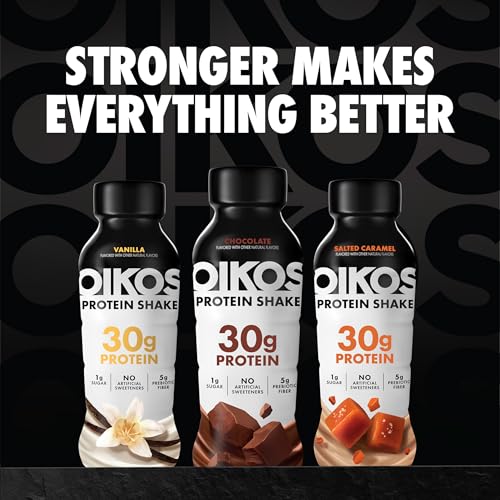 Oikos Protein Shake Salted Caramel 30g Ready to Drink 12 fl oz 12 Count L3074