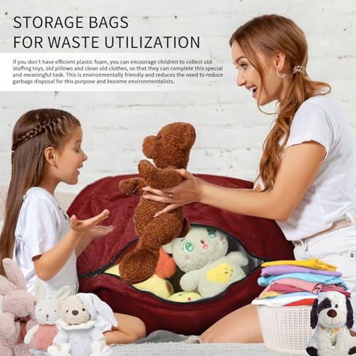 Bean Bag Chair for Adults 3FT, Soft Removable Cover, Light Gray M535251