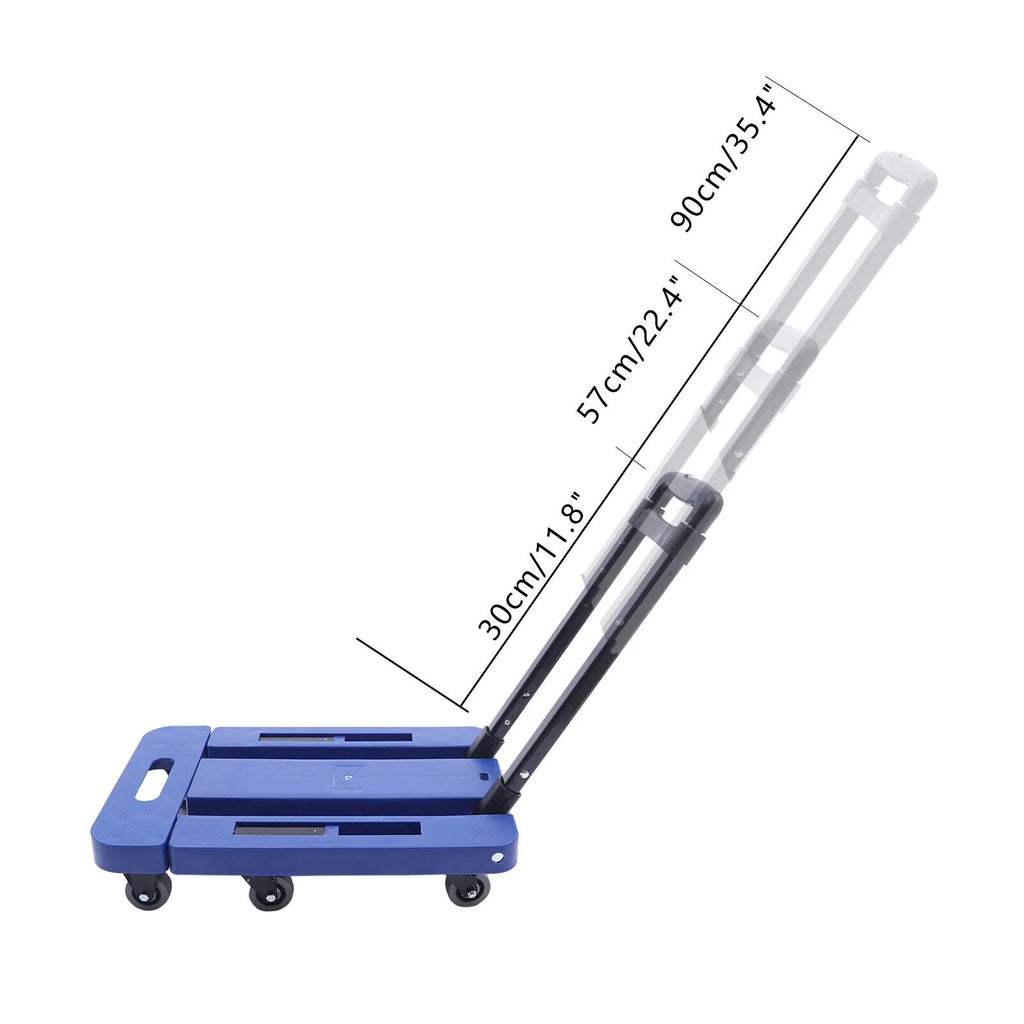 Folding Dolly Trolley Cart 220lbs Capacity 6 Wheels P5568