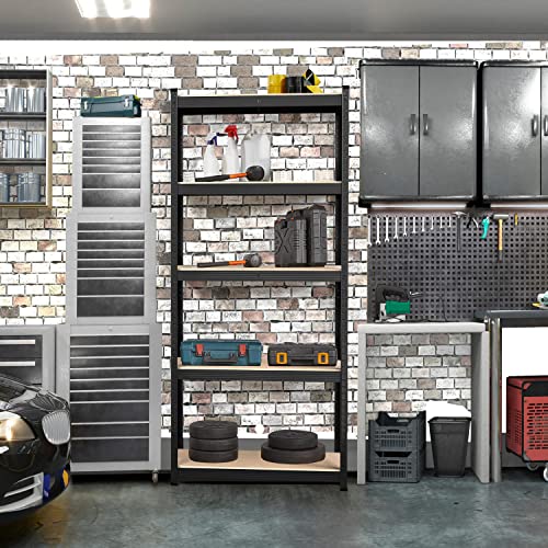 Yaheetech 5-Tier Heavy Duty Garage Shelving Unit, Adjustable Metal Storage Rack, Blue J339478
