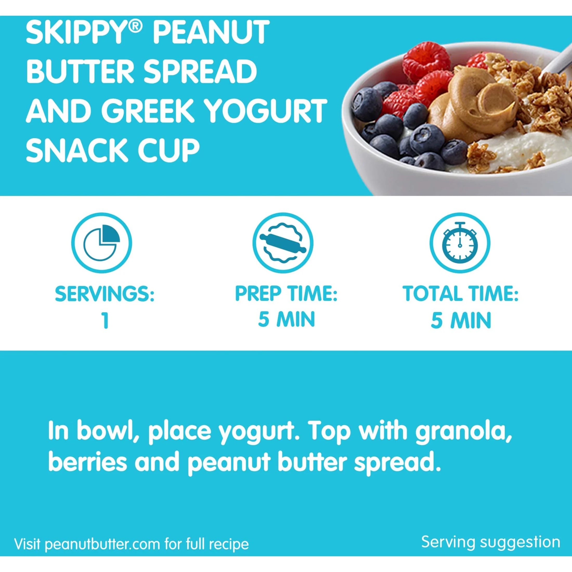 SKIPPY Creamy Peanut Butter Squeeze Packs, 1.15 oz (64 Count) M801702