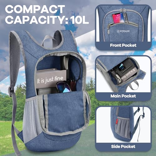 ZOMAKE Ultra Lightweight Packable Backpack 10L Water-Resistant Daypack for Hiking P386240