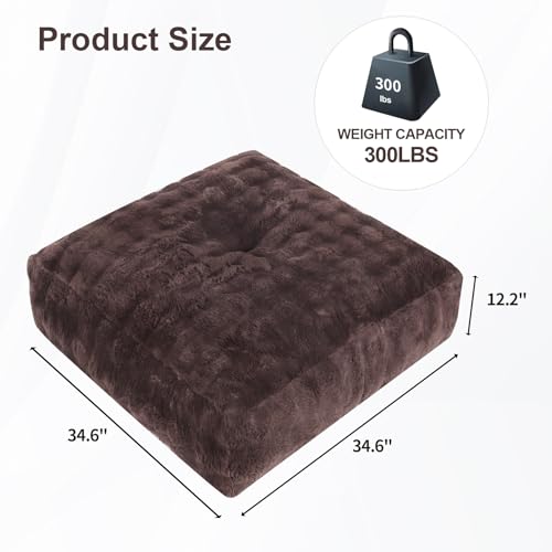 Comfy Lazy Floor Sofa Bean Bag Chair for Adults, Brown B5496