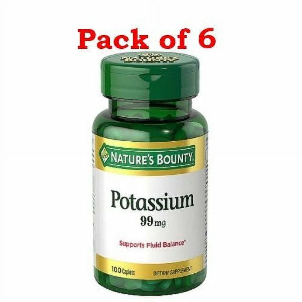 "Nature's Bounty Potassium Essential Nutrient Fluid Balanced, 100ct, 6-Pack"
