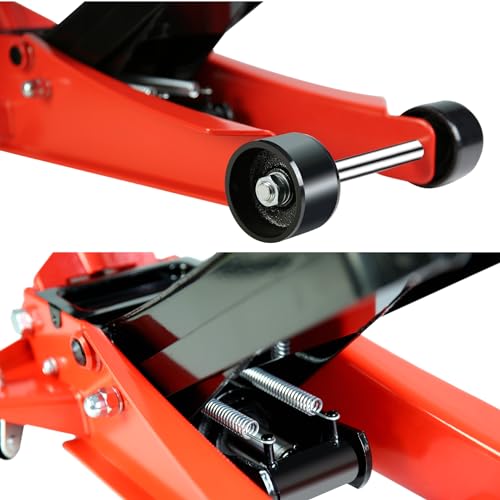 Pvillez Floor Jack, Heavy Duty Hydraulic Low Profile Steel Racing Jack, 2 Ton Capacity Blue H10635