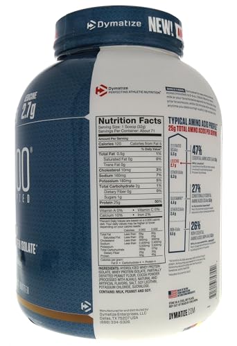 Dymatize ISO100 Whey Protein Powder, Cookies & Cream, 20 Servings E355002
