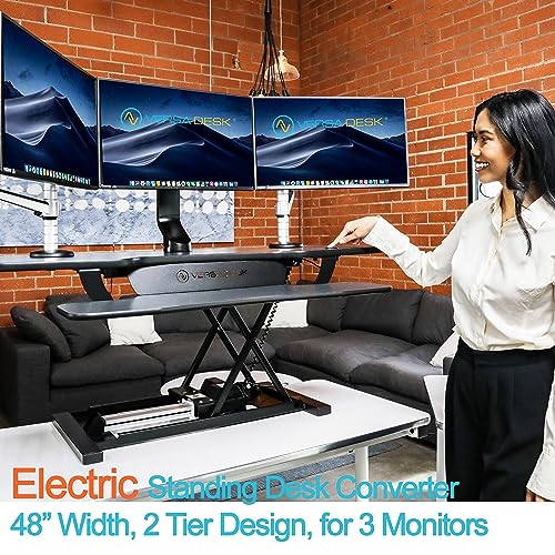 VERSADESK PowerPro™ 36 Inch Electric Standing Desk Converter, Black H627