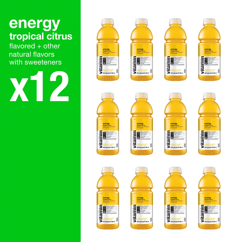 Tropical Citrus Vitaminwater, 20 Fl Oz, 12 Count P7520