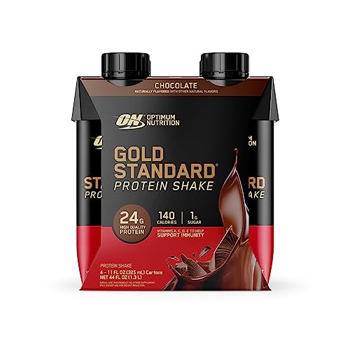 Optimum Nutrition Gold Standard Protein Shake, Chocolate, 11 Fl Oz, 12 Count P897