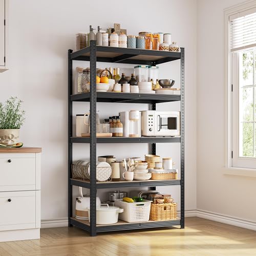 Yaheetech 5-Tier Heavy Duty Garage Shelving Unit, Adjustable Metal Storage Rack, Blue J339478