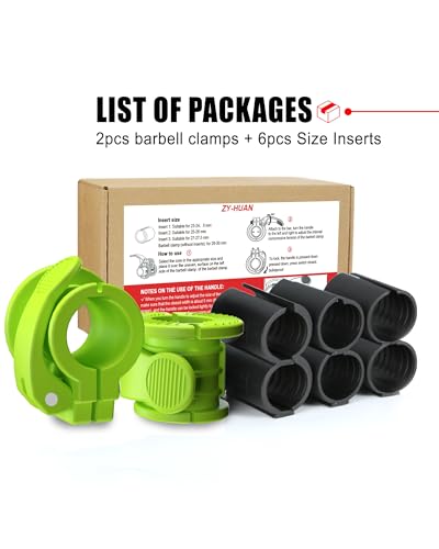 Barbell Clips 1 inch Quick Release Weight Clamps Adjustable Q520