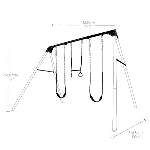 Lifetime Heavy Duty A-Frame Metal Swing Set E3142