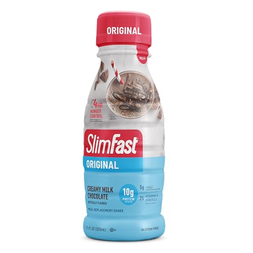 SlimFast Meal Replacement Shake, Creamy Milk Chocolate, 11 Fl Oz, 12 Count Q3335