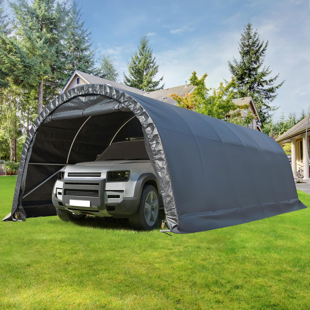MELLCOM 12 x 24 FT Heavy Duty Carport, Portable Garage with All-Steel Frame O774