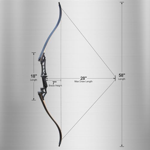 D&Q 58" Takedown Recurve Bow and Arrow Set for Adults Beginners, Right Hand T585