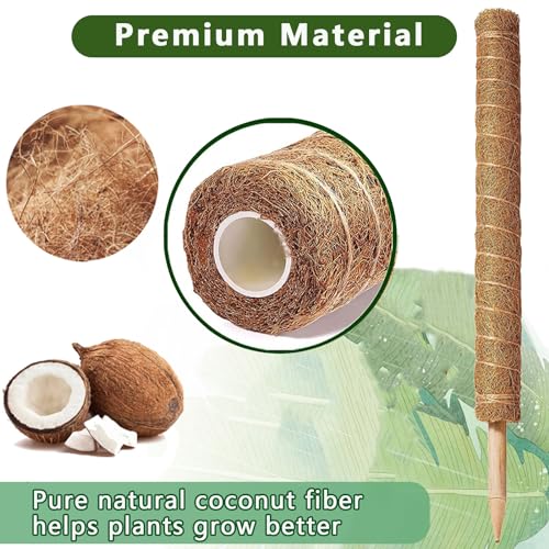 Moss Pole 2 Pack 17 Inch Monstera Plant Support for Climbing Plants Indoor I197510