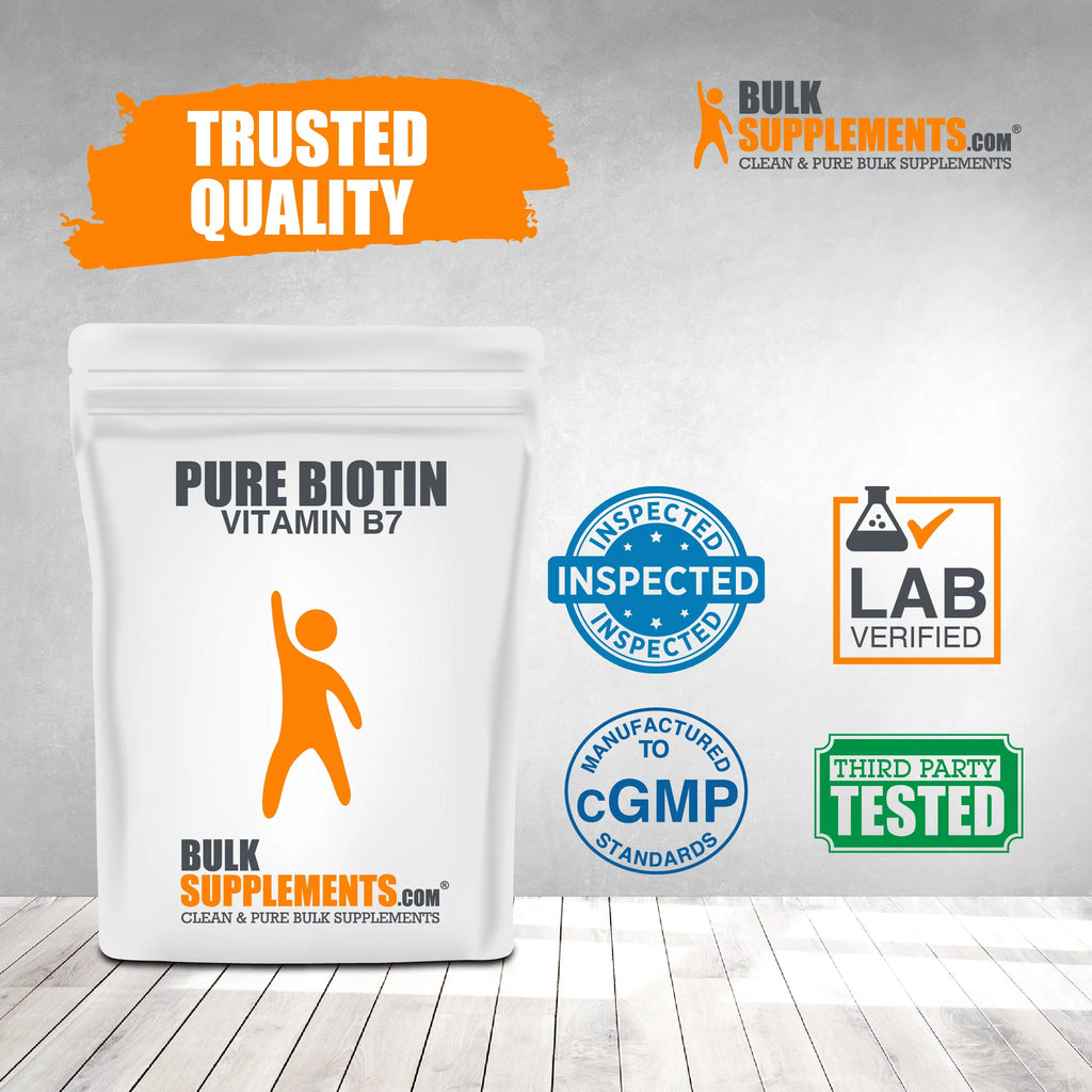 BulkSupplements.com Pure Biotin (Vitamin B7) 100 Grams A666