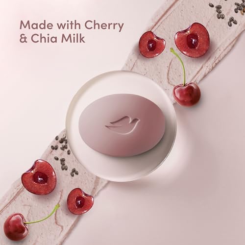 Dove Bar Soap Revitalizante Cherry & Chia Milk, Pack of 6, 3.17 oz E773