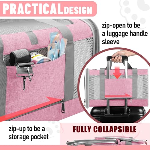Pet Carrier for Large Cats and Small Dogs, Soft Sided Top Load Travel Bag Z16110