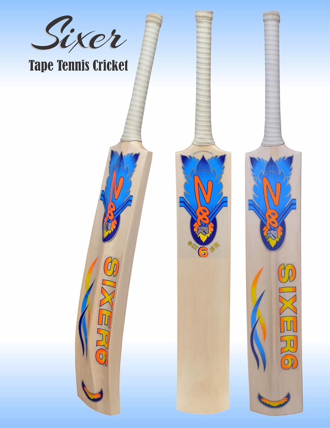 Zeepk SIXER6 Cricket Bat Tennis Ball Full Size 35" Kashmir Willow E57677