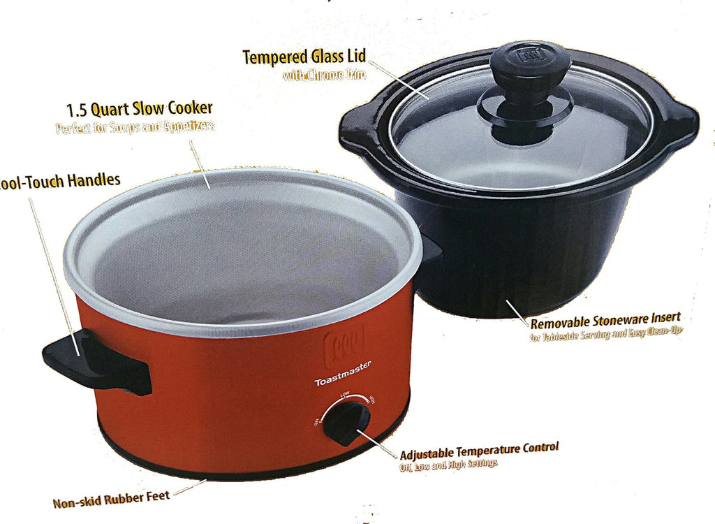 Toastmaster 1.5 Quart Slow Cooker with Adjustable Temp Control L97528