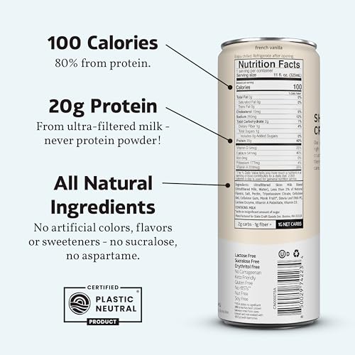 Slate Milk High Protein Dark Chocolate Shake, Lactose Free, 11 fl oz, 12 Cans C31569