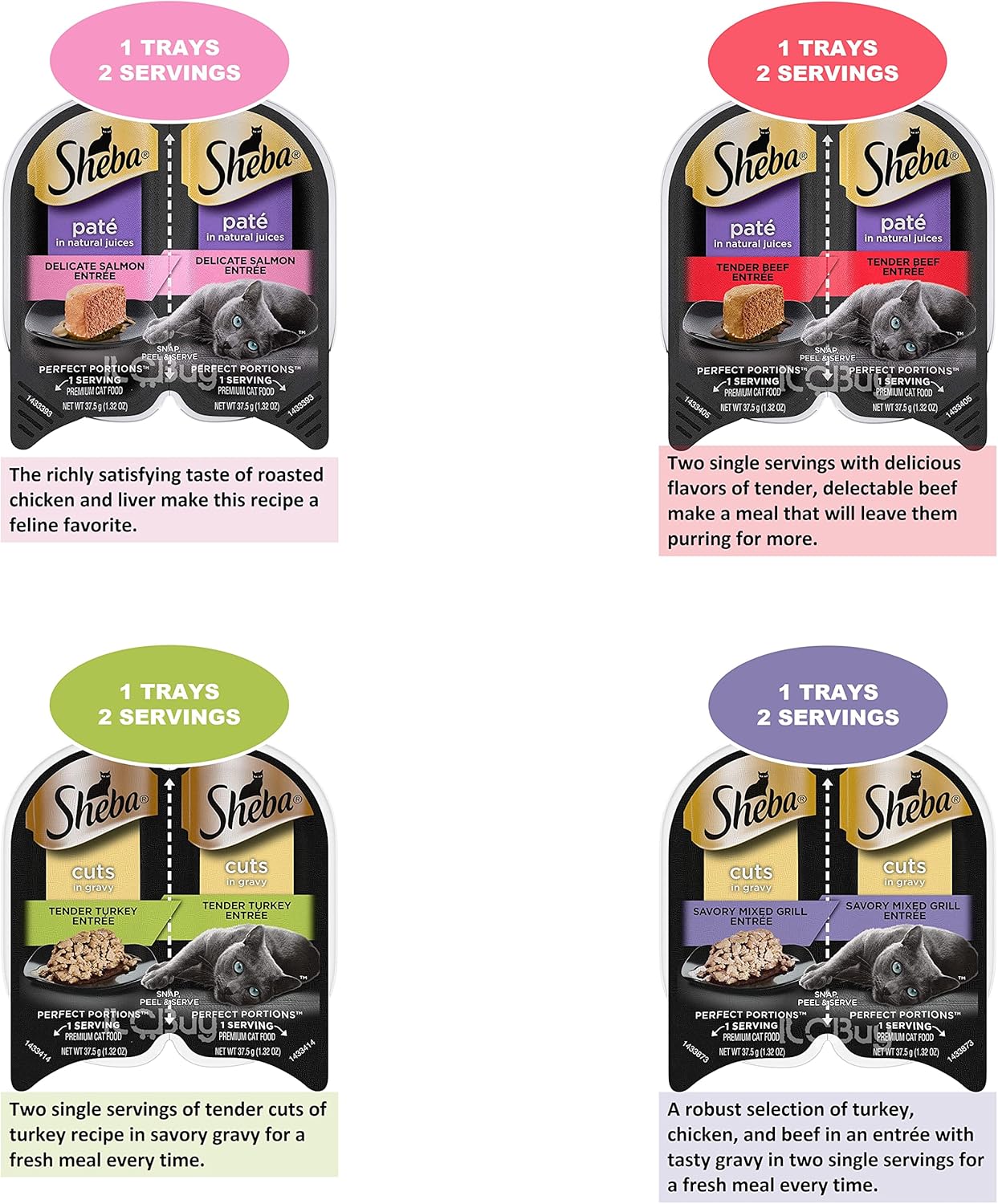 Sheba Perfect Portions Cat Food Variety Bundle with Toy and Booklet P139425