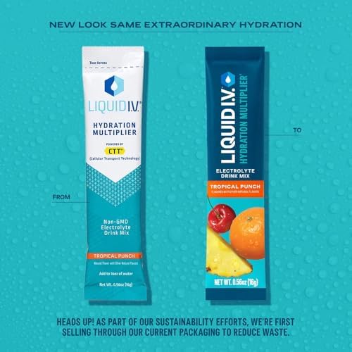 Liquid I.V. Hydration Multiplier Lemon Lime Electrolyte Powder Drink Mix, 16 Servings K2401